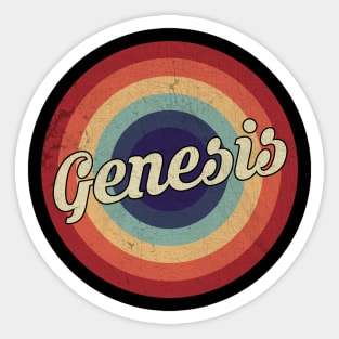 Genesis - Retro Circle Vintage Sticker